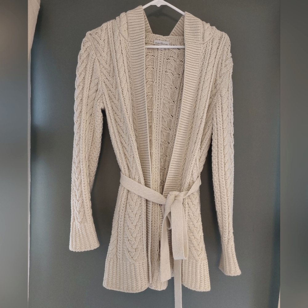 L.L. Bean Signature Tie Waist Classic Sweater
